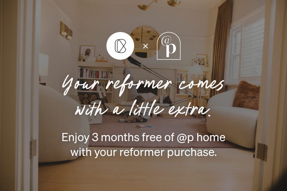 Your reformer comes with a little extra — enjoy 3 months free of @pilates at Home with your reformer purchase.
